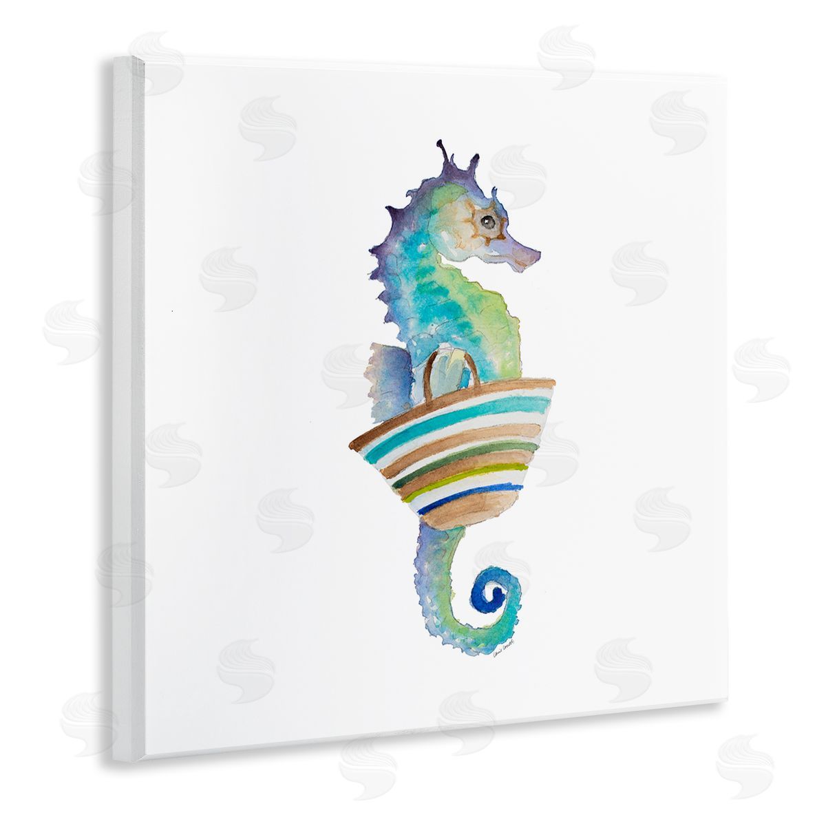 Summer Ready Seahorse Wood Plaque Wall Art, Home Decor by Lanie Loreth