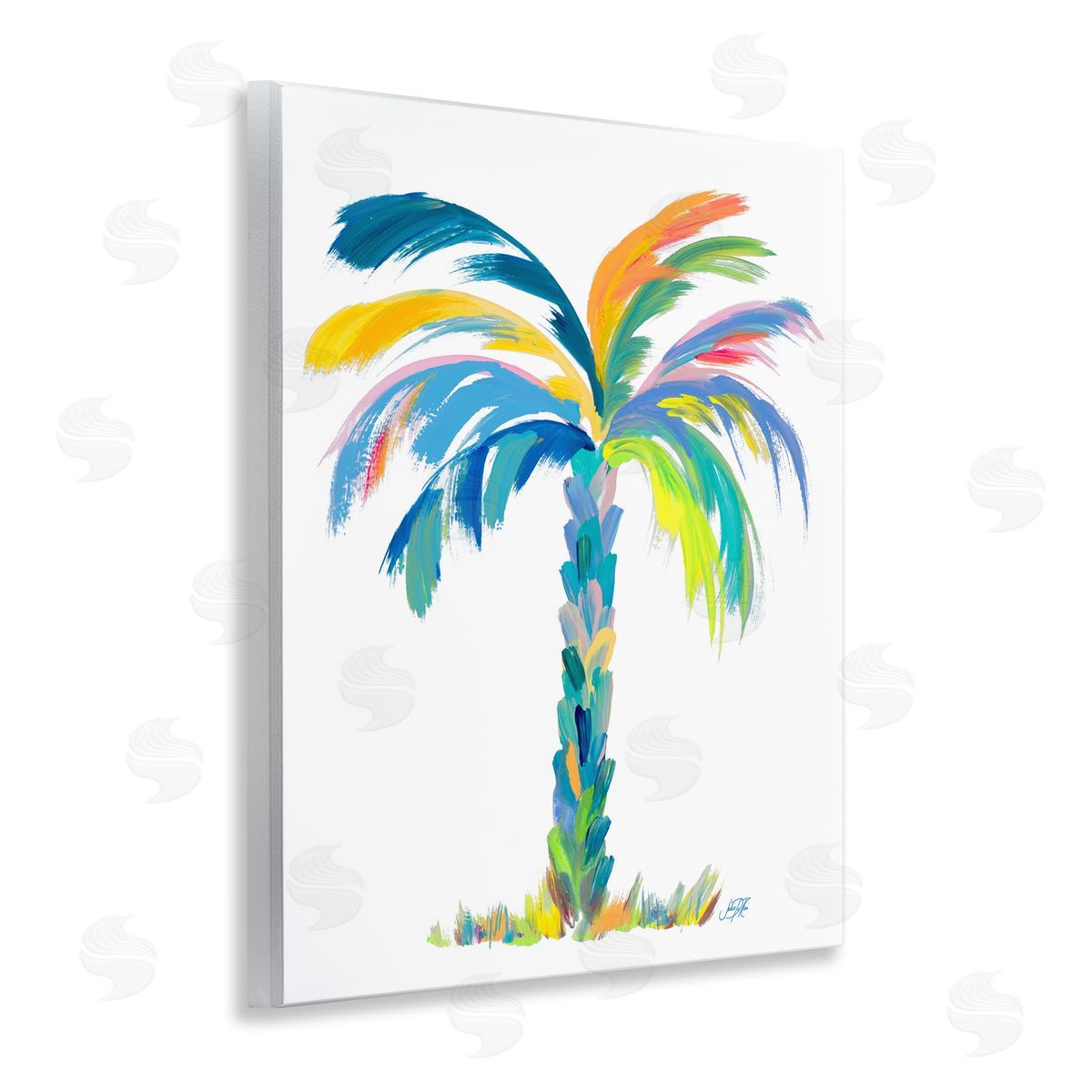 Bold Brushed Palm Wood Plaque Wall Art, Home Decor by Julie DeRice