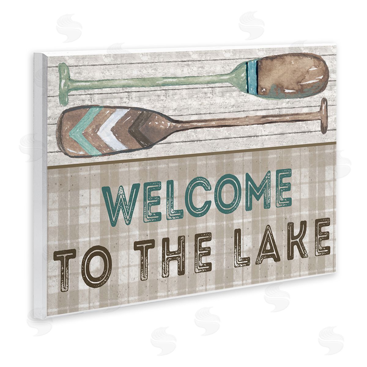 Rustic Welcome Lake Oars Wood Plaque Wall Art, Home Decor by Elizabeth Medley