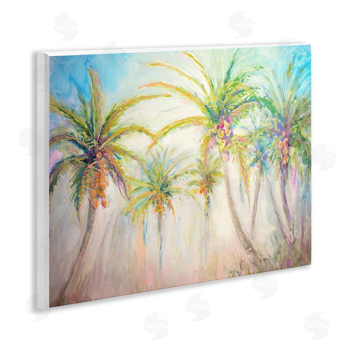 Swaying Palms Abstract Wood Plaque Wall Art, Home Decor by Diannart