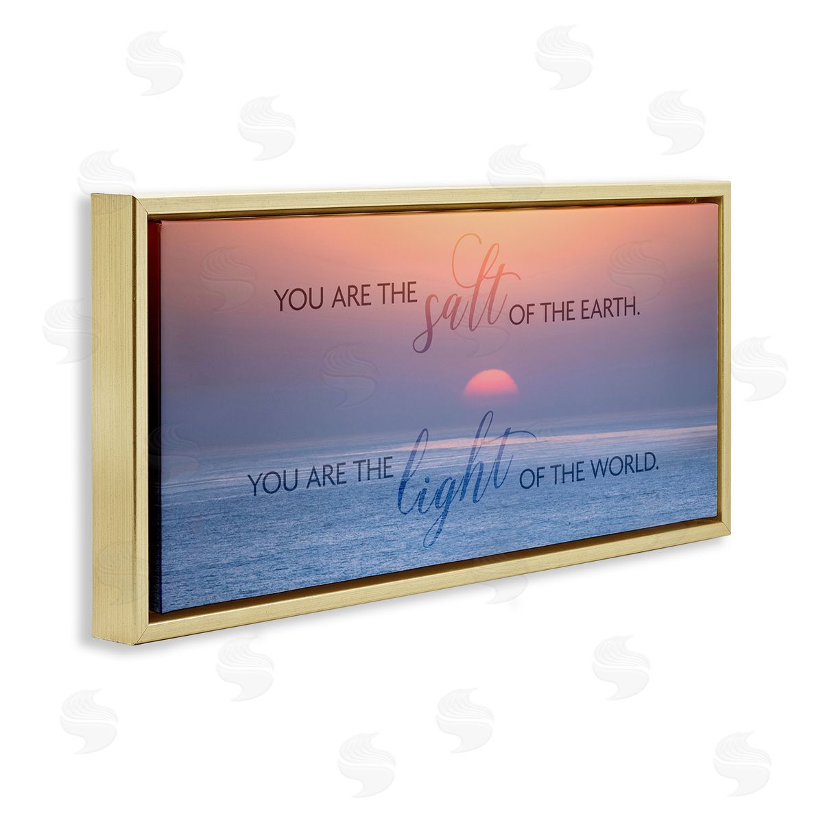 Light Of The World Gold Floating Frame Canvas Wall Art, Home Decor by Kathy Mansfield
