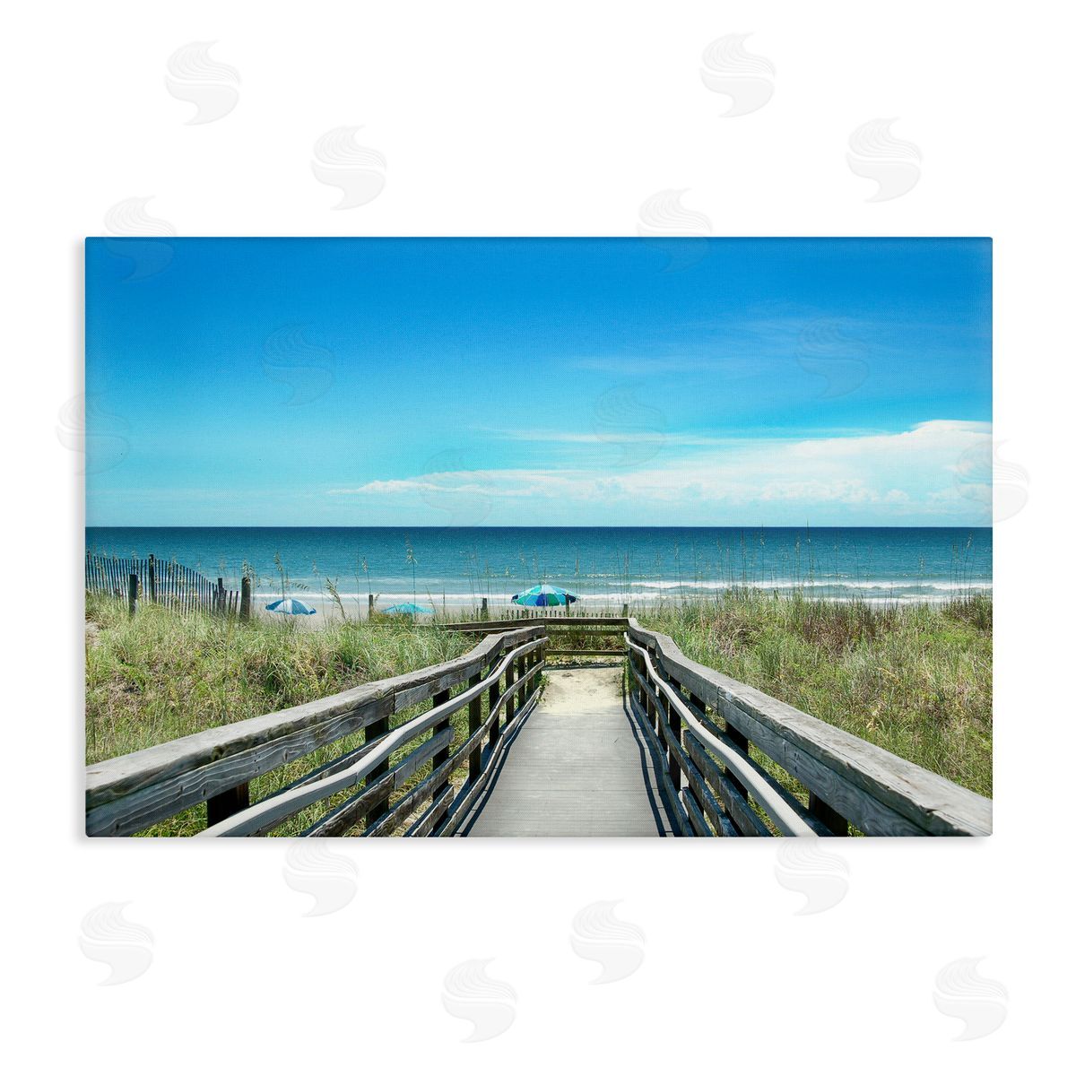 Bridge to Beach View Canvas Wall Art, Home Decor by Kelly Donovan