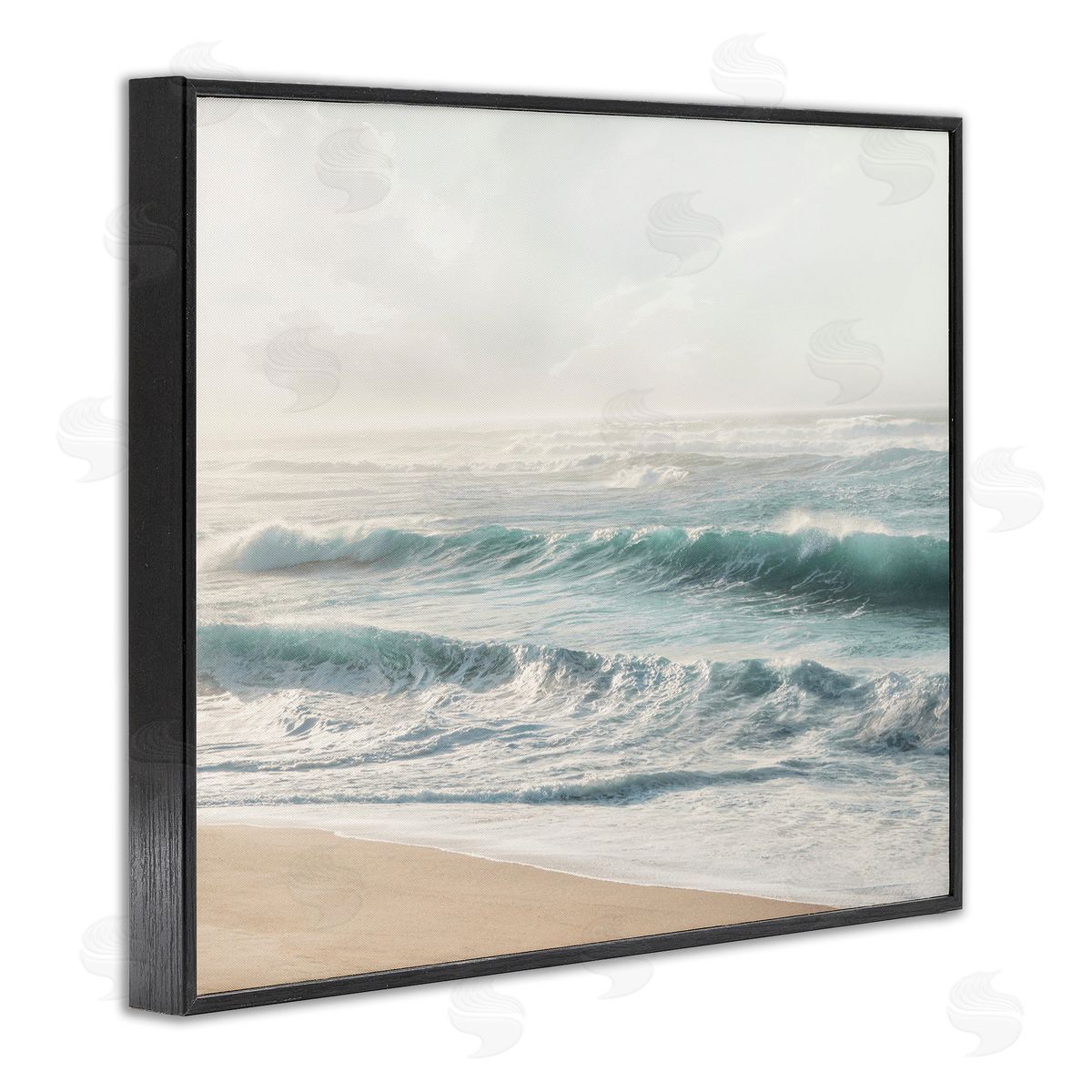 Distant Beach View Black Frame Print Wall Art, Home Decor by Mike Calascibetta