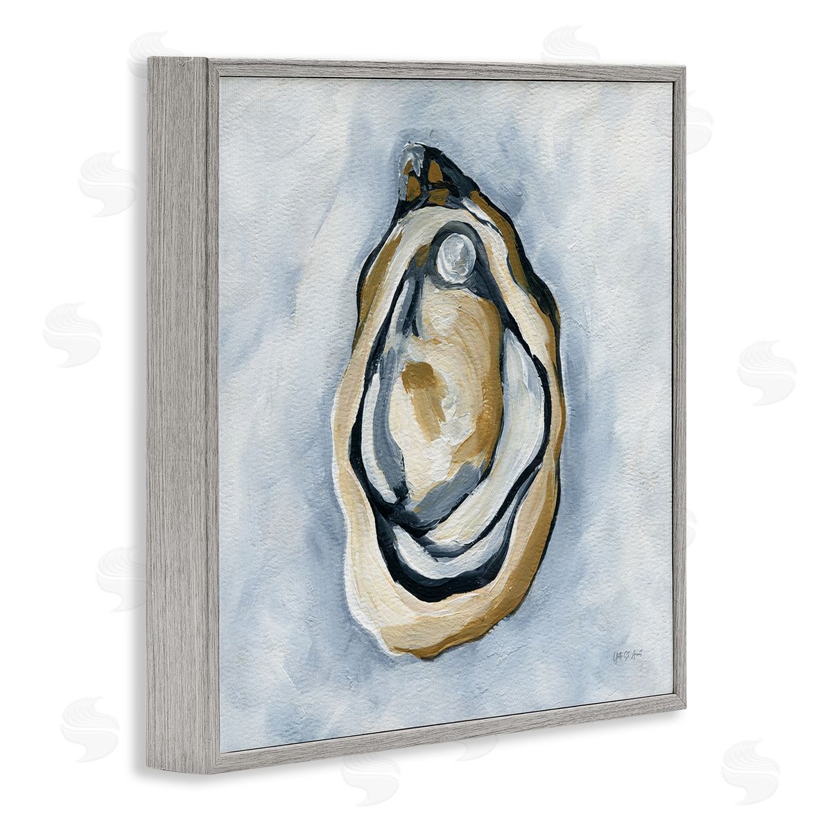 Oyster with Pearl Grey Frame Print Wall Art, Home Decor by Yvette St. Amant