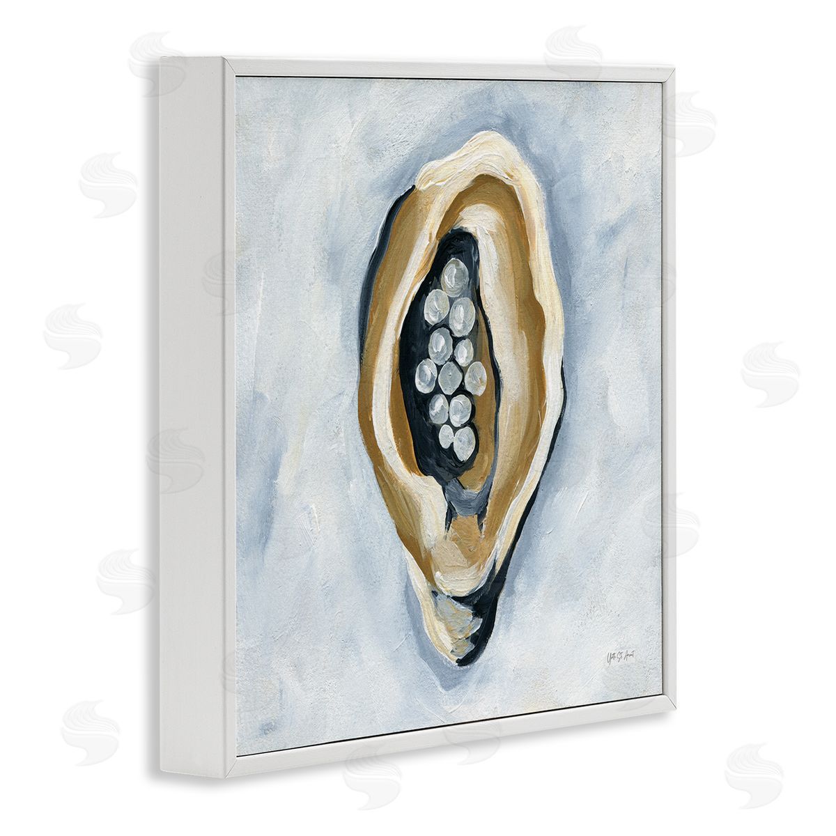 World Is Your Oyster White Frame Print Wall Art, Home Decor by Yvette St. Amant