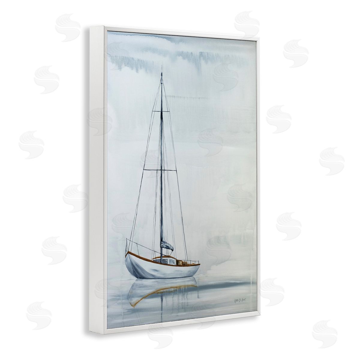 Sail The Horizon White Frame Print Wall Art, Home Decor by Yvette St. Amant