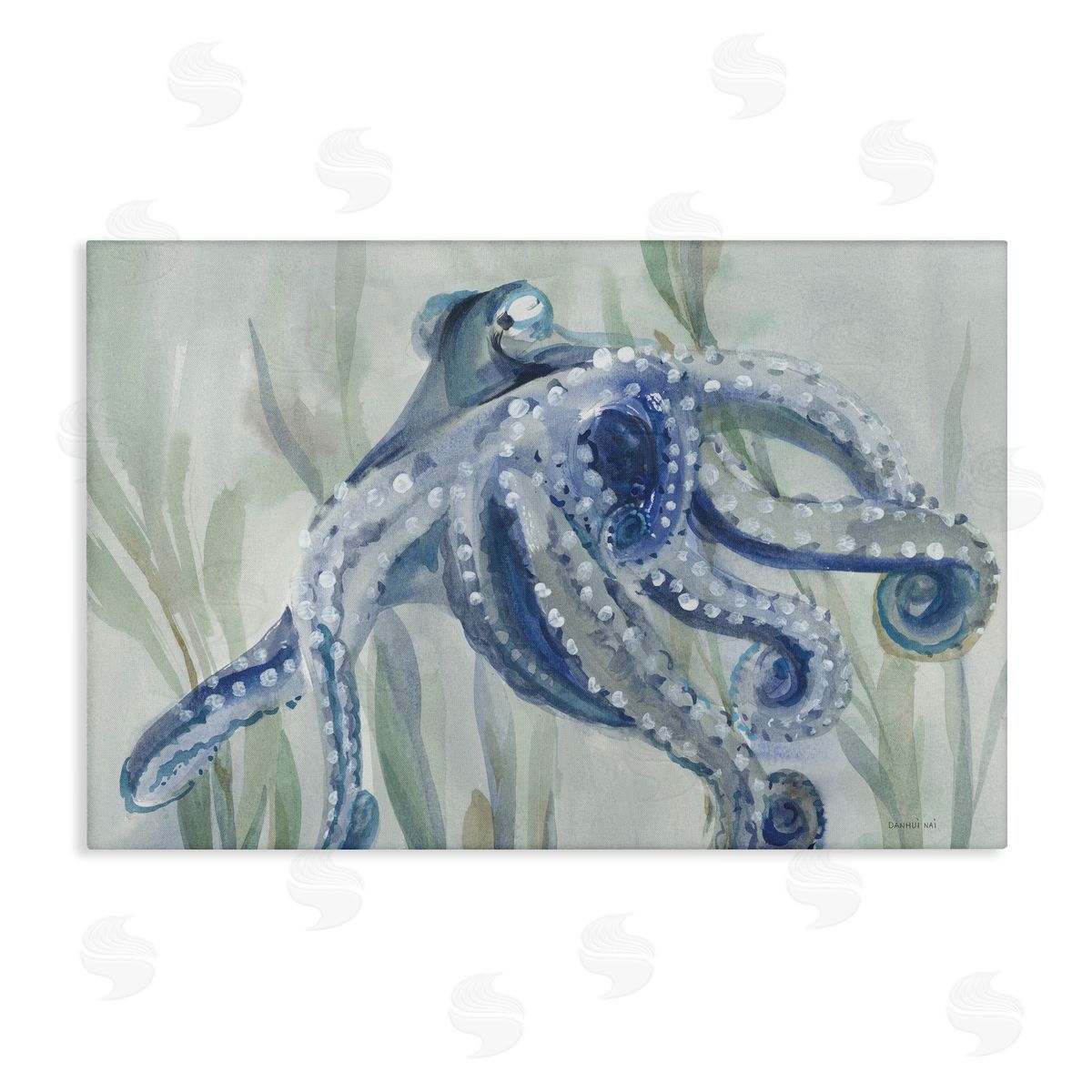 Deep Dweller Octopus Canvas Wall Art, Home Decor by Danhui Nai