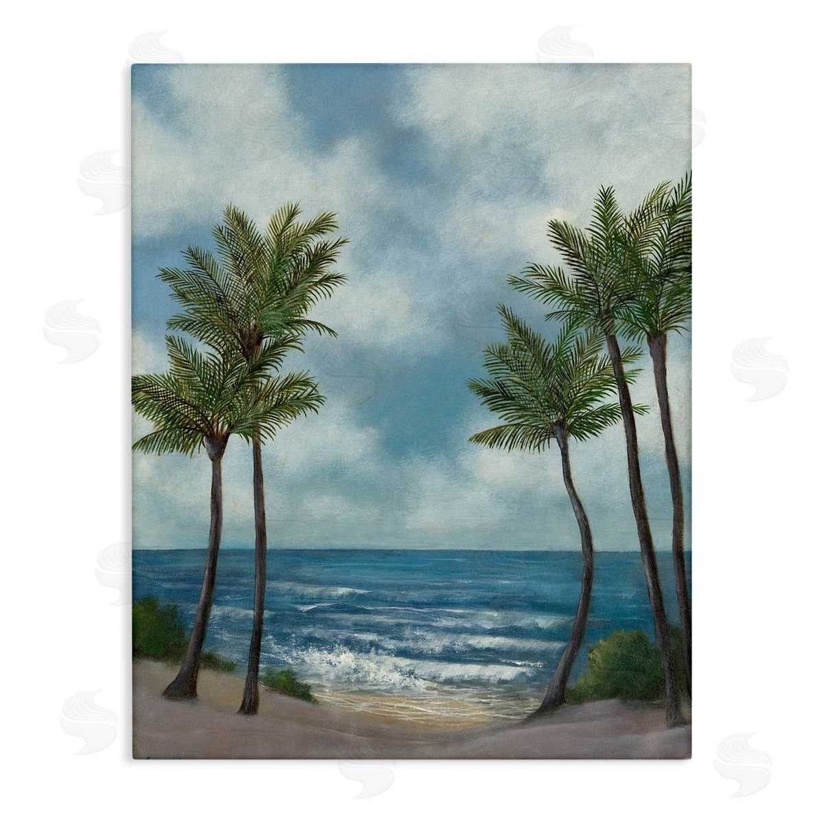 Tropical Breaking Waves Canvas Wall Art, Home Decor by David Swanagin