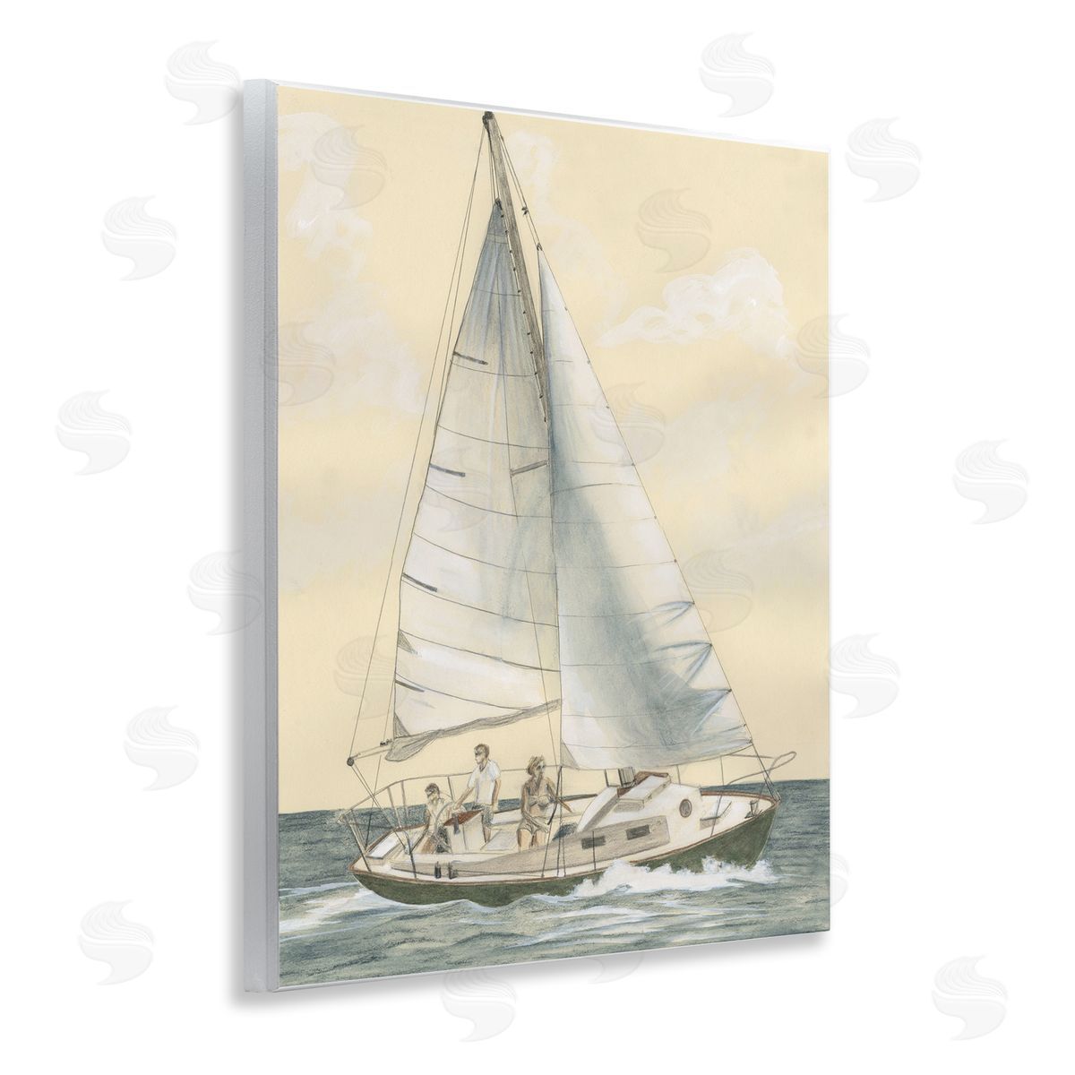 Family Sailing Trip Wood Plaque Wall Art, Home Decor by Michael Willett