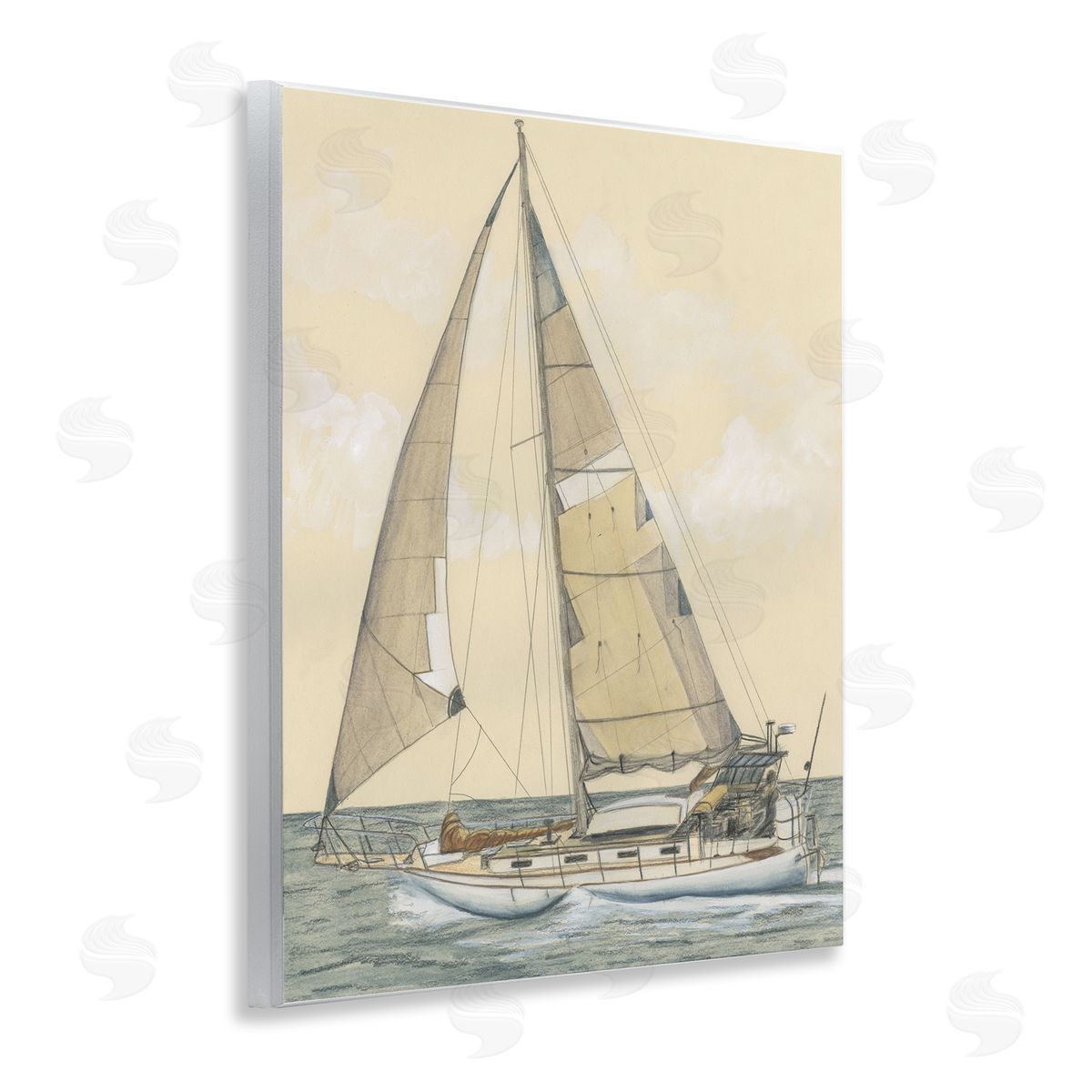 Detailed Sailboat View Wood Plaque Wall Art, Home Decor by Michael Willett