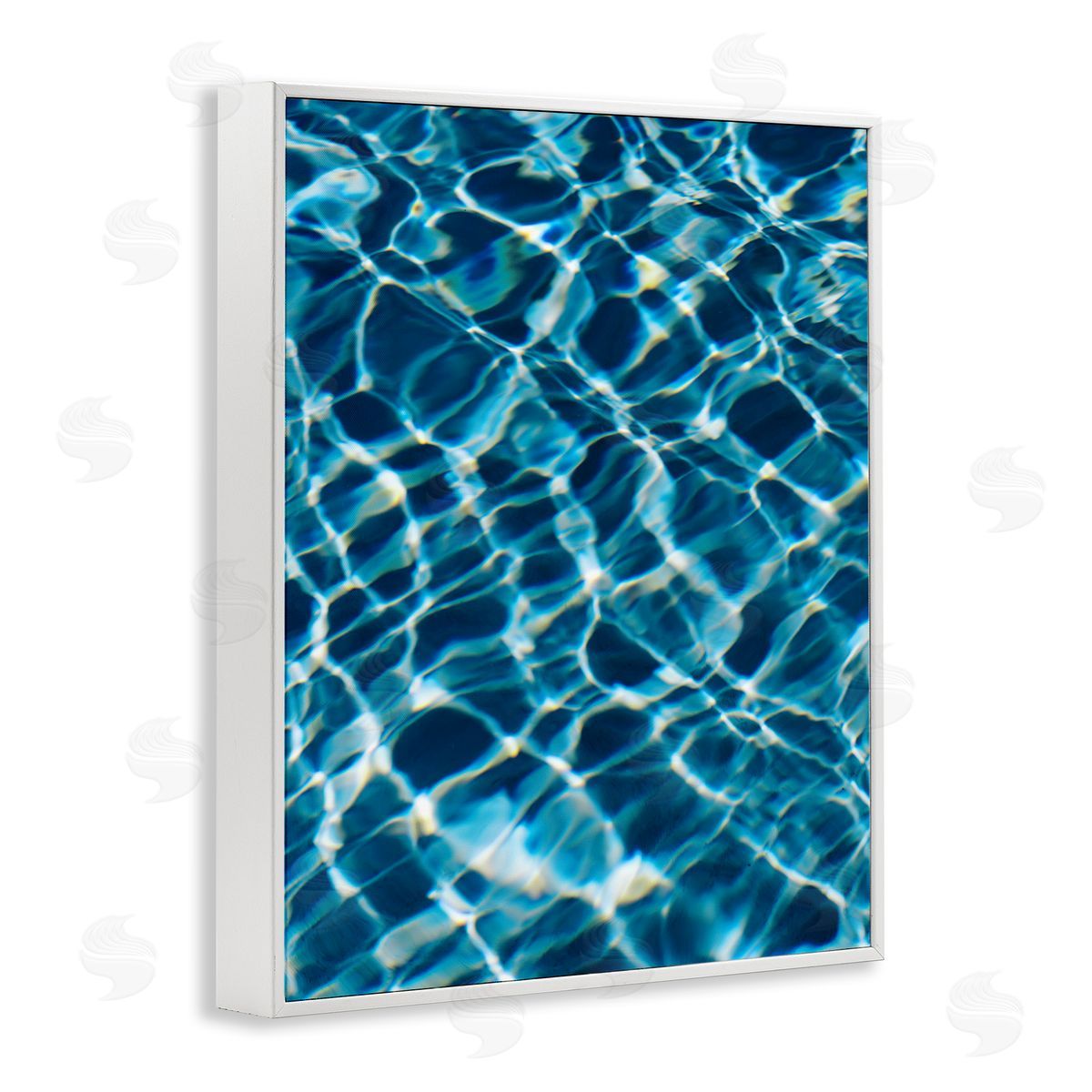 Beach Water Pattern White Frame Print Wall Art, Home Decor by Justine Milton