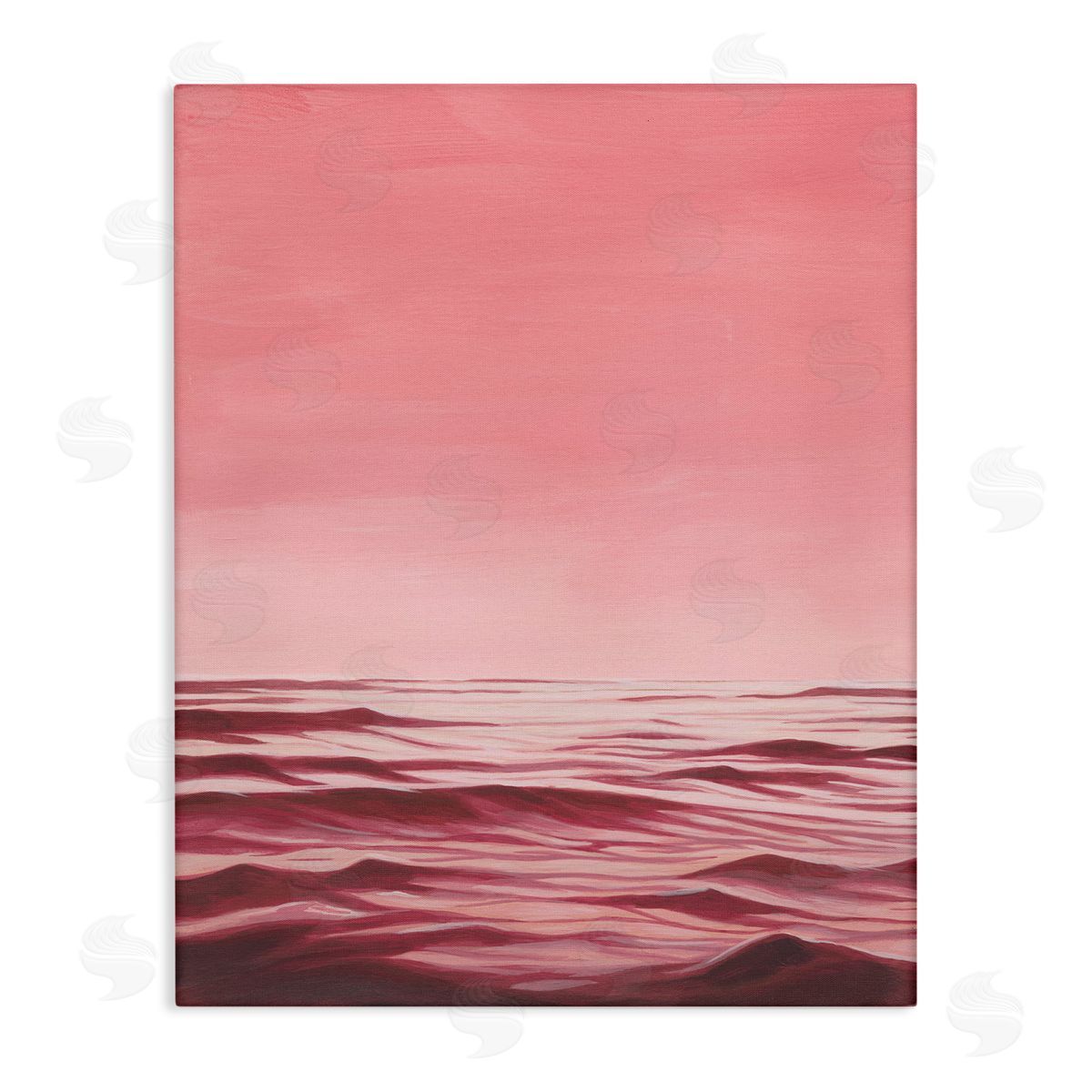 Pink Ocean Ripples Canvas Wall Art, Home Decor by Grace Popp