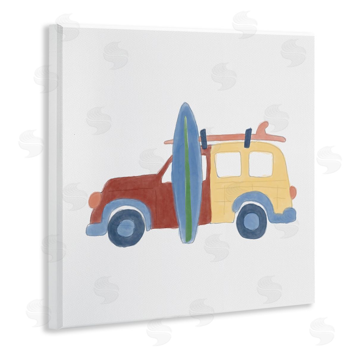 Summer Beach Wagon Wood Plaque Wall Art, Home Decor by Carrie Cantwell