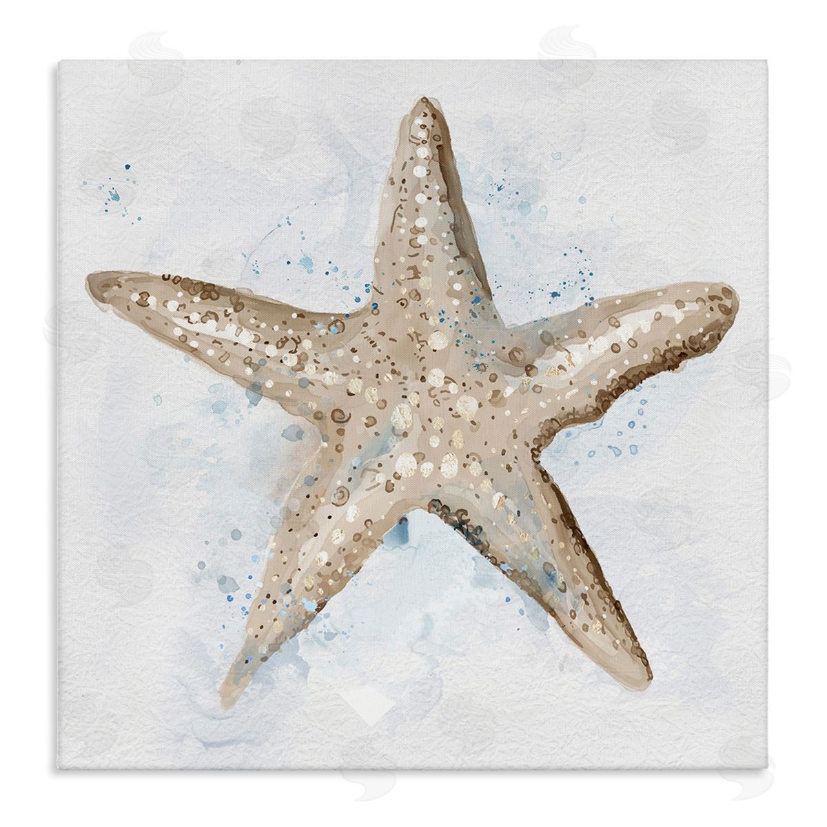Bubbly Beige Starfish Canvas Wall Art, Home Decor by Carson Lyons