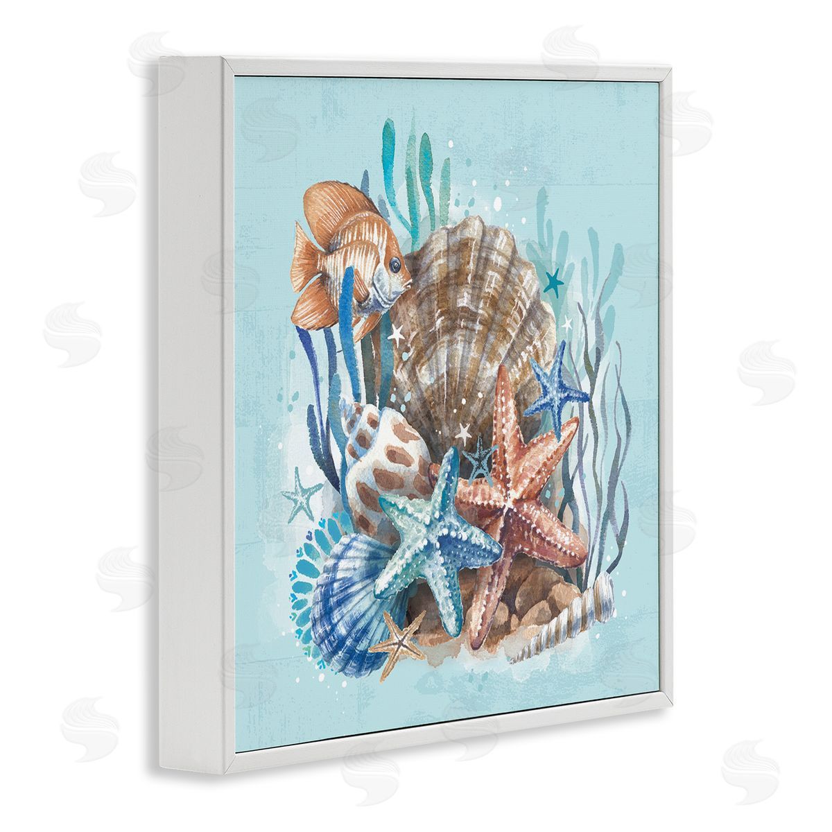 Seashell Still Life White Frame Print Wall Art, Home Decor by Courtney Morgenstern