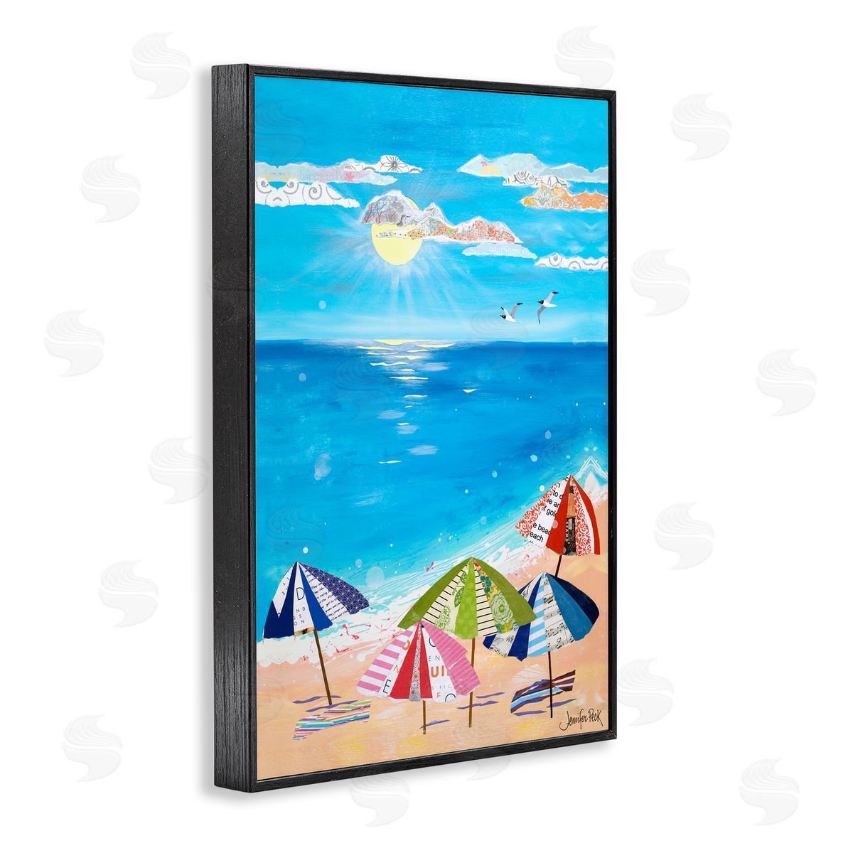 Good Day Sunshine Black Frame Print Wall Art, Home Decor by Jennifer Peck