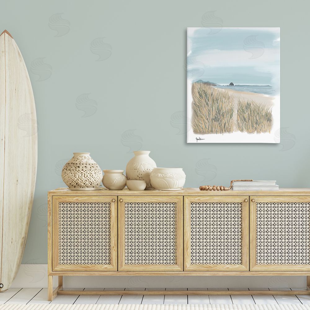 Jan Weiss Path To Calm Beach Canvas Wall Art Print in Room