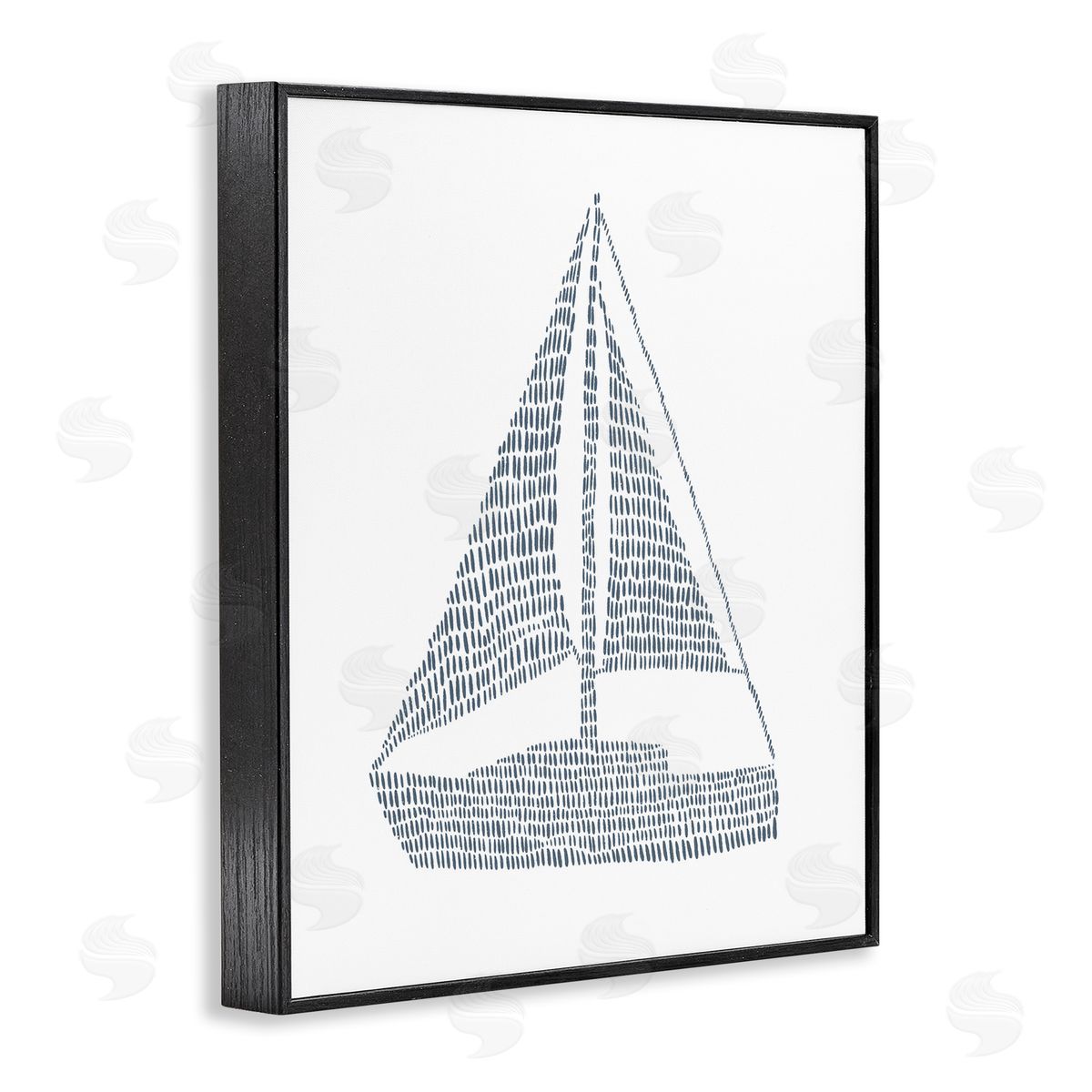 Minimal Sail Boat Black Frame Print Wall Art, Home Decor by Jetty Home, LLC