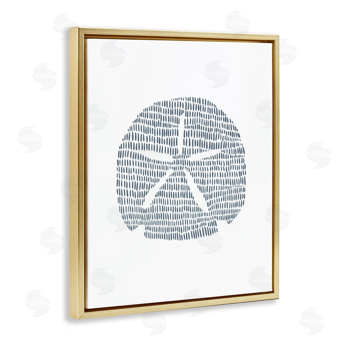 Minimal Sand Dollar Gold Floating Frame Canvas Wall Art, Home Decor by Jetty Home, LLC