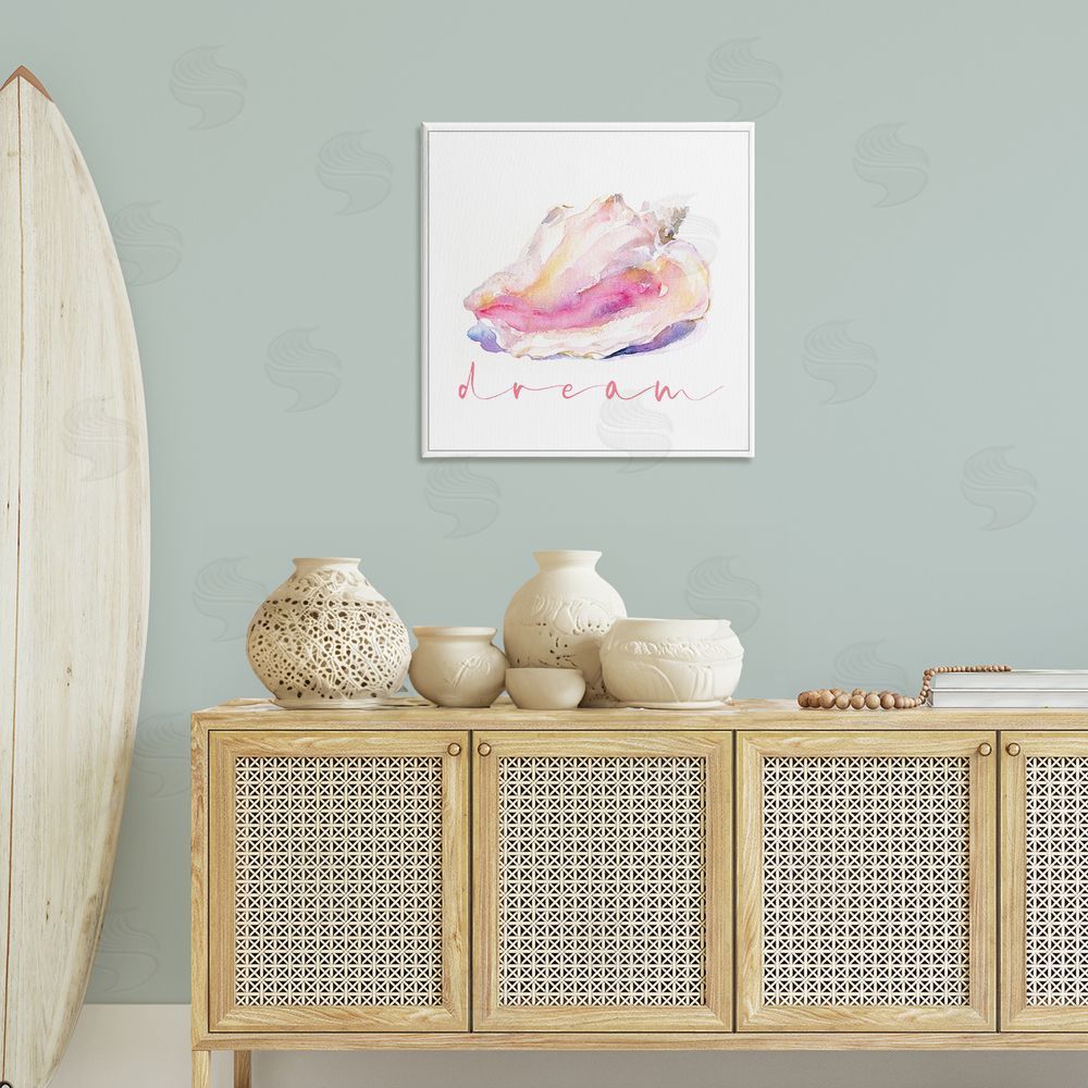 John Keeling Conch Dream Phrase Canvas Wall Art Print in Room