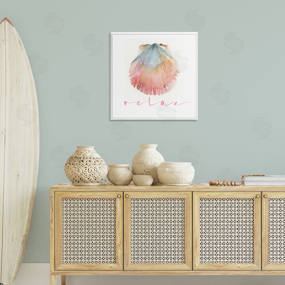 John Keeling Scallop Shell Relax Canvas Wall Art Print in Room