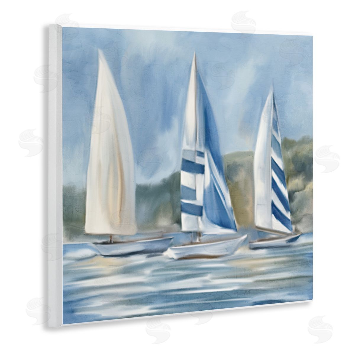 Sailboat Trio Drifting Wood Plaque Wall Art, Home Decor by Kim Allen