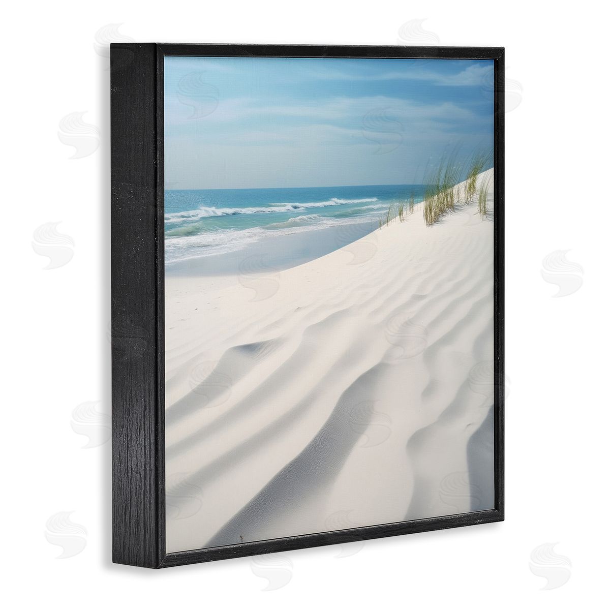 Seabreeze Windy Dunes Black Frame Print Wall Art, Home Decor by Lazar Studio