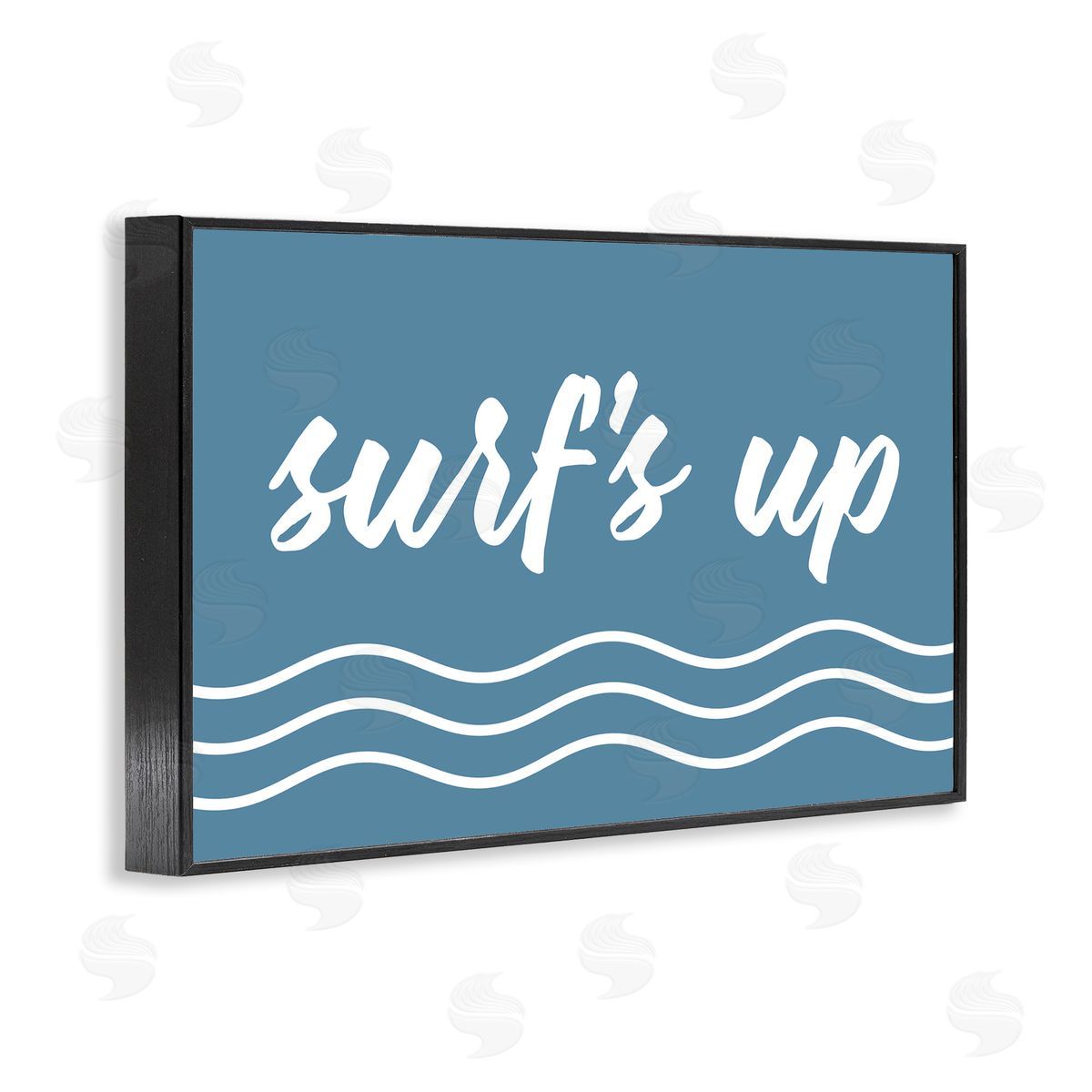 Blue Surf's Up Black Frame Print Wall Art, Home Decor by Lettered and Lined