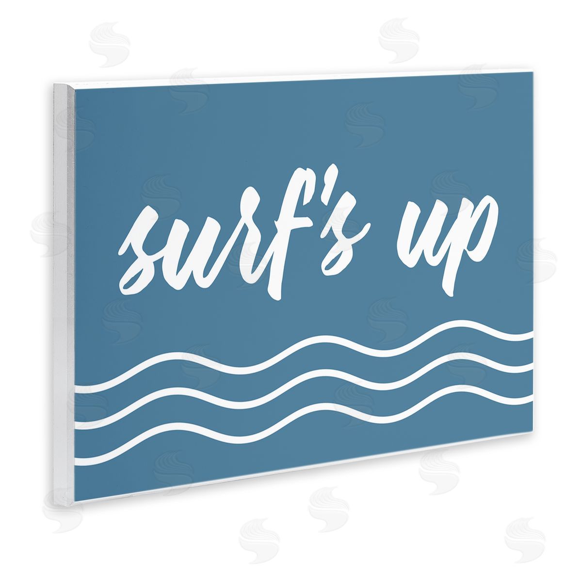 Blue Surf's Up Wood Plaque Wall Art, Home Decor by Lettered and Lined