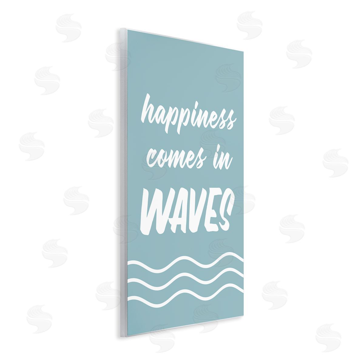Happiness In Waves Wood Plaque Wall Art, Home Decor by Lettered and Lined
