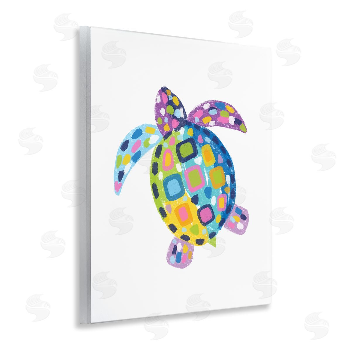 Mosaic Patterned Turtle Wood Plaque Wall Art, Home Decor by Lisa Nohren