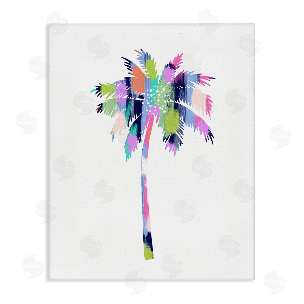 Patterned Palm Tree Canvas Wall Art, Home Decor by Lisa Nohren