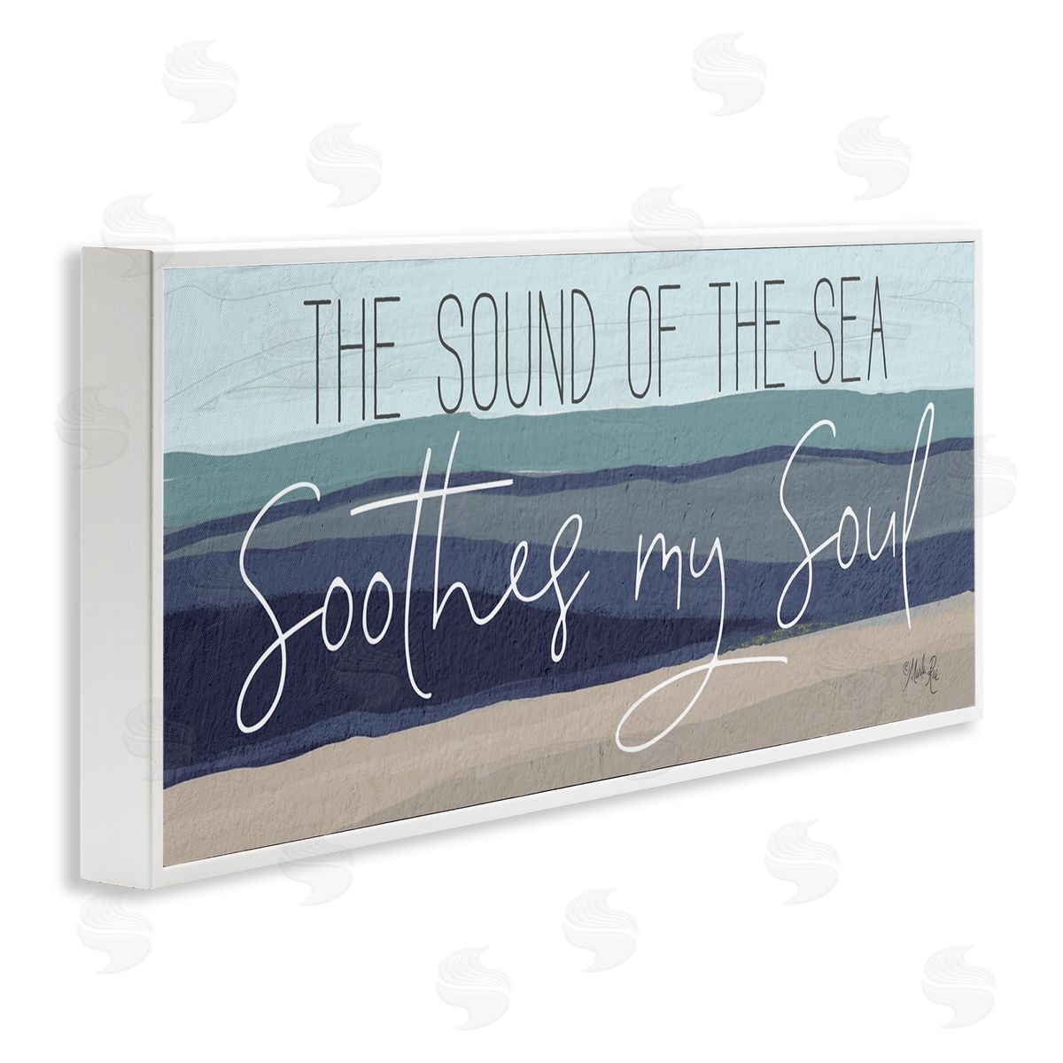 Sound Of The Sea White Frame Print Wall Art, Home Decor by Marla Rae
