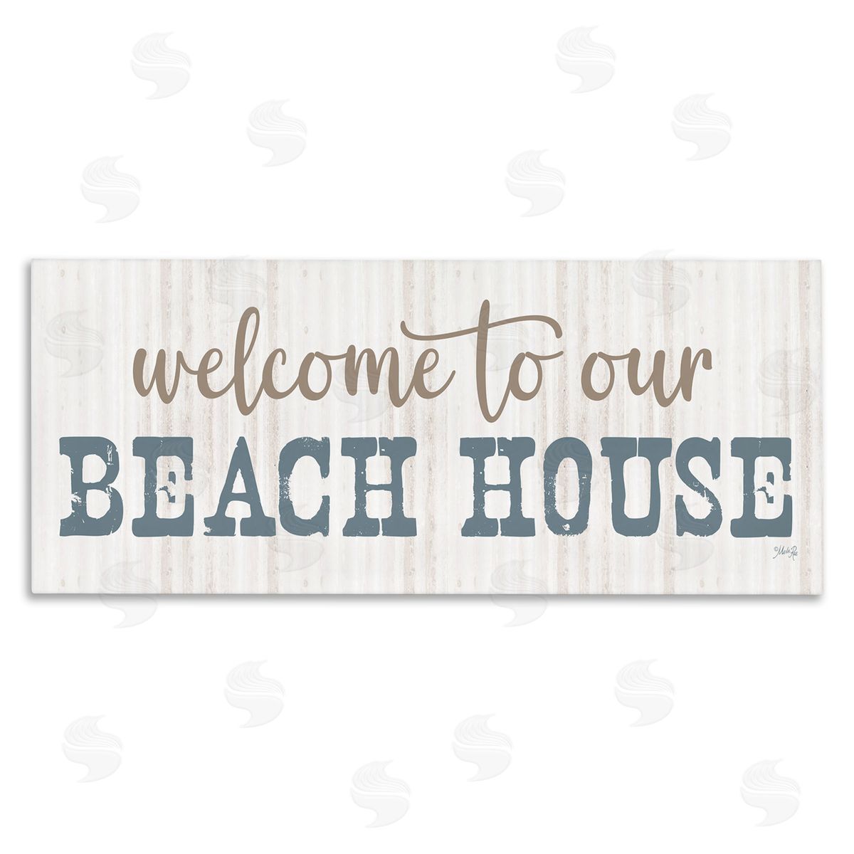 Welcome Beach House Canvas Wall Art, Home Decor by Marla Rae