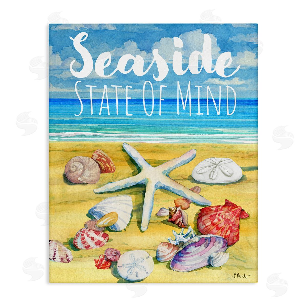 Seaside Sandy Shells Canvas Wall Art, Home Decor by Paul Brent