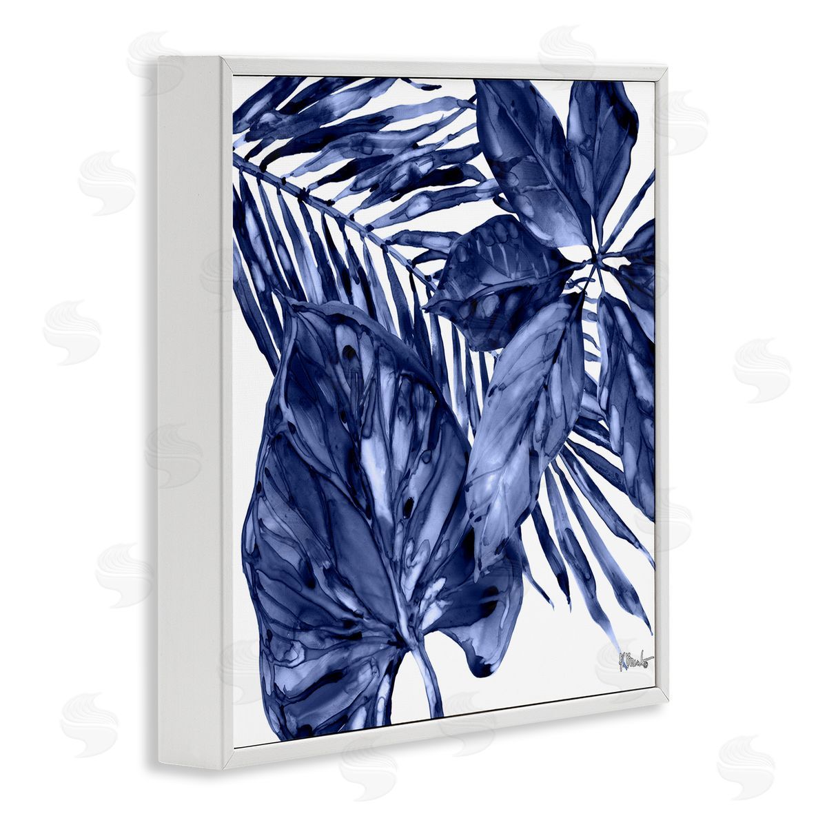 Hued Plant Fronds White Frame Print Wall Art, Home Decor by Paul Brent