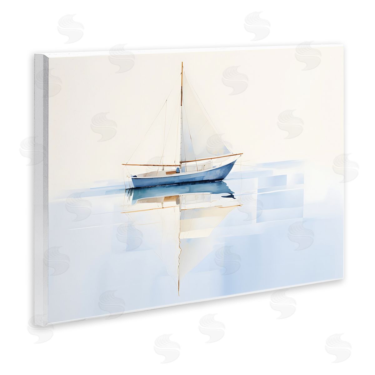 Petal Prints Design Reflective Sails View Wooden Wall Plaque Art Print