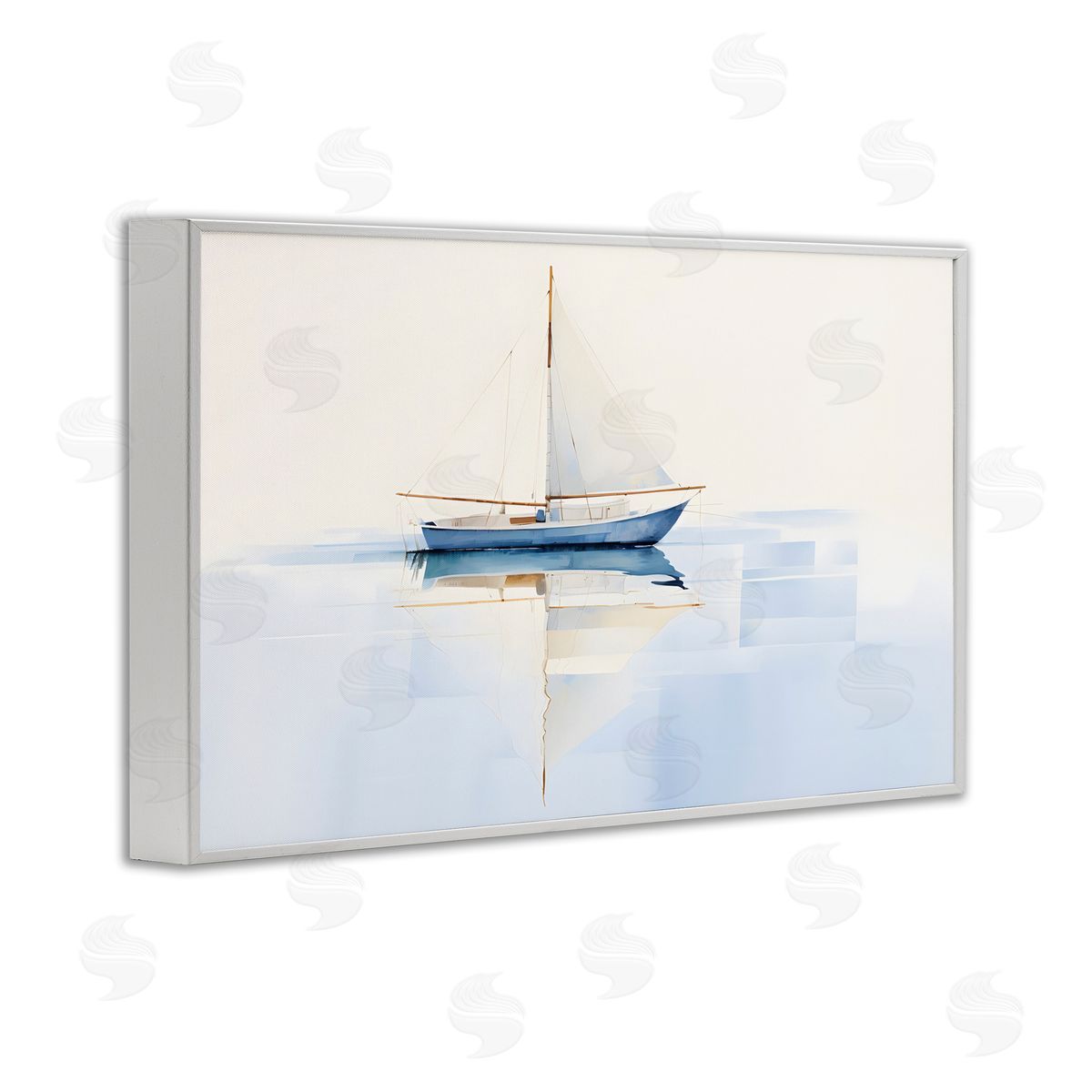 Petal Prints Design Reflective Sails View White Framed Giclee Wall Art Print