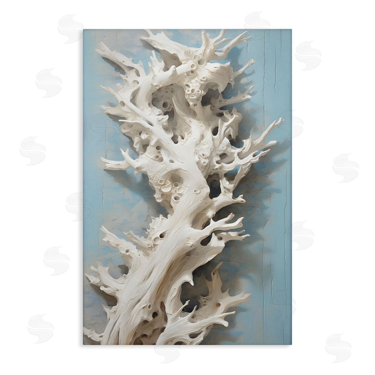 Winding Spiney Coral Canvas Wall Art, Home Decor by Petal Prints Design