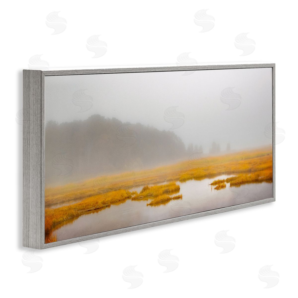Flooded Marshland Landscape Grey Frame Print Wall Art, Home Decor by Brooke T. Ryan