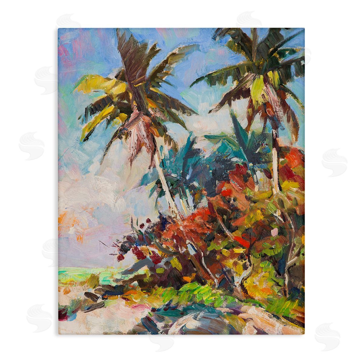 Vivid Palm Nature Canvas Wall Art, Home Decor by Richard A. Rodgers