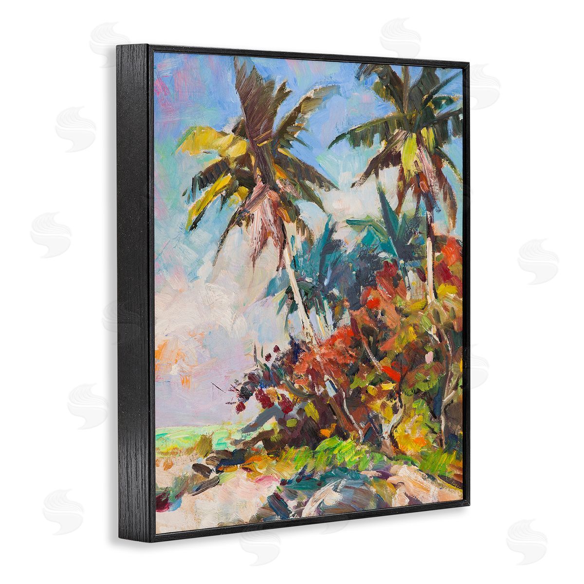 Vivid Palm Nature Black Frame Print Wall Art, Home Decor by Richard A. Rodgers