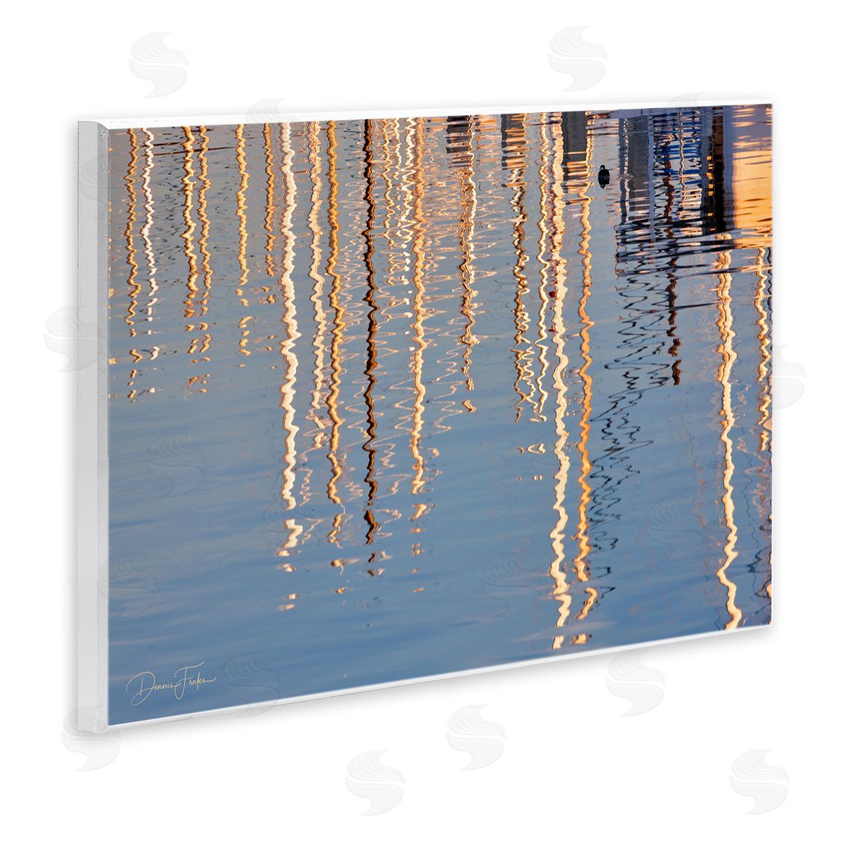 Beach Post Reflections Wood Plaque Wall Art, Home Decor by Dennis Frates