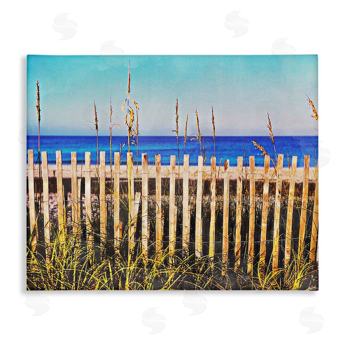 Bill Carson Photography Florida Fenced Beach Canvas Wall Art Print