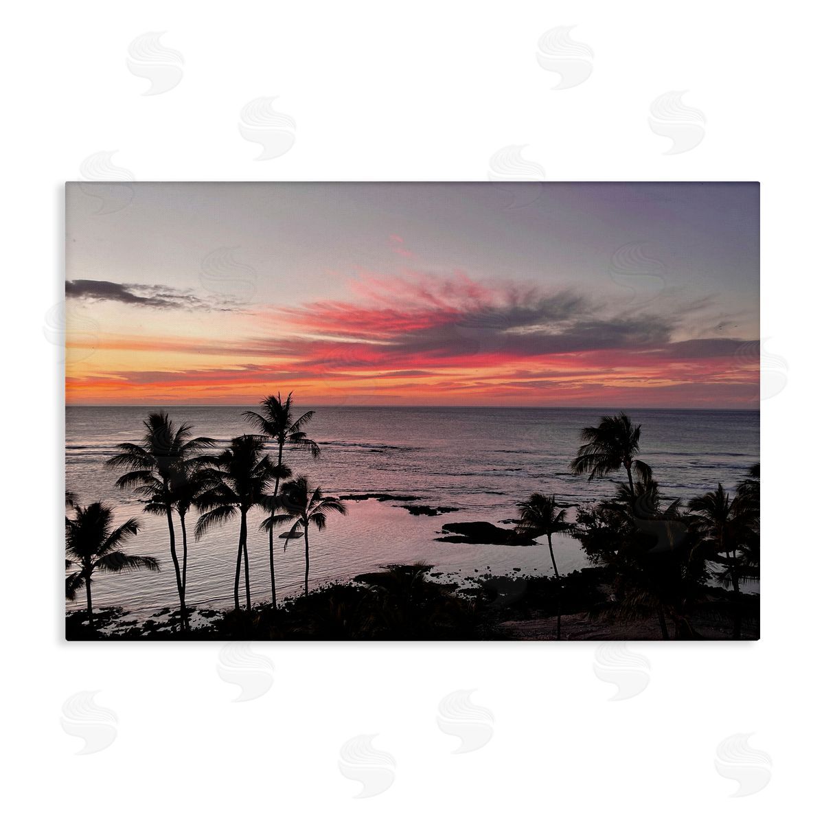Fierce Sunset View Canvas Wall Art, Home Decor by Kathy Mansfield