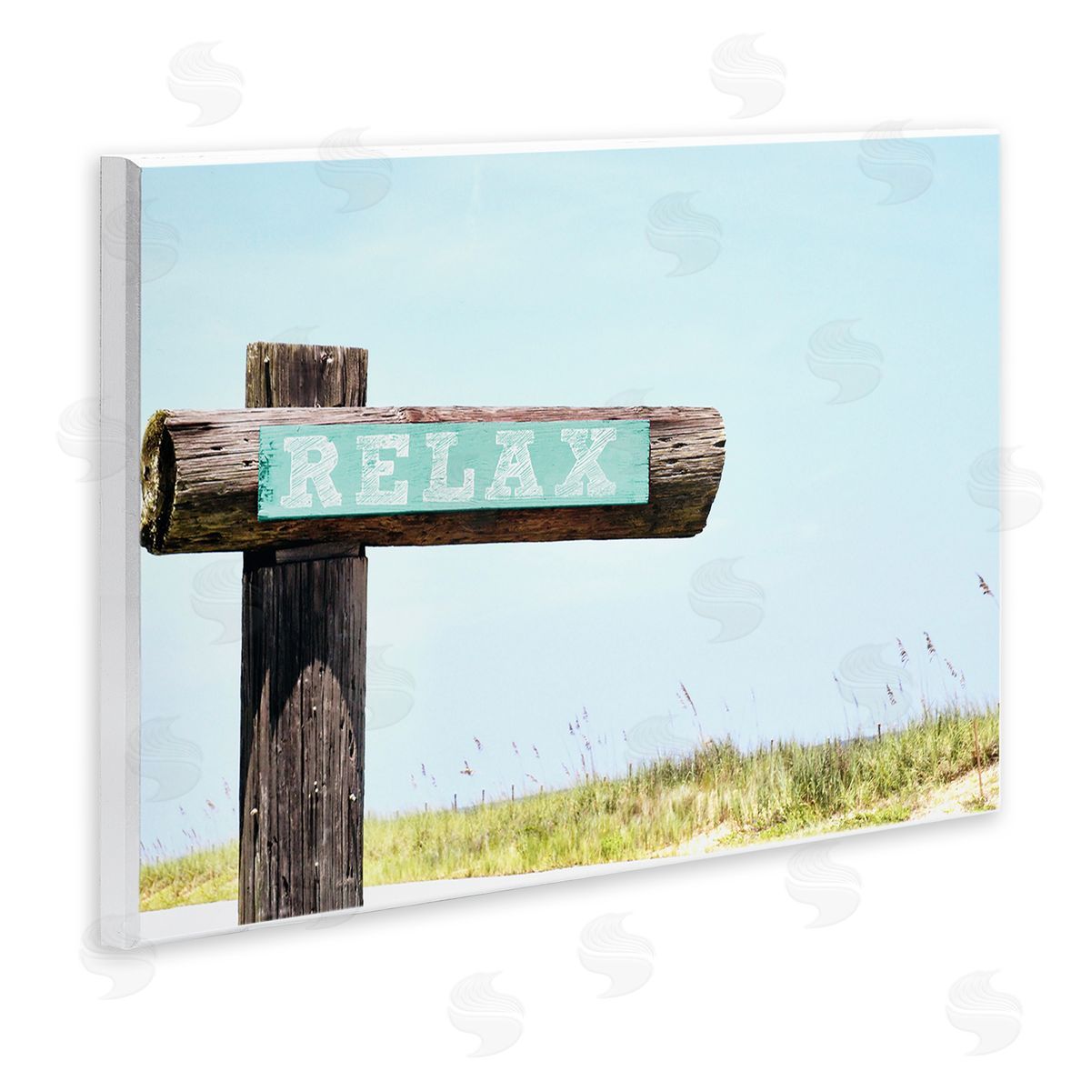 Relax Sign on Beach Wood Plaque Wall Art, Home Decor by Gail Peck