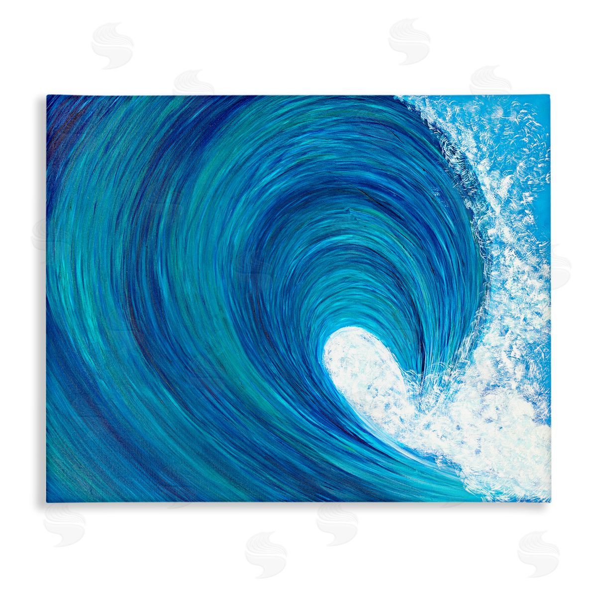 Swirling Ocean Wave Canvas Wall Art, Home Decor by Megan Morris