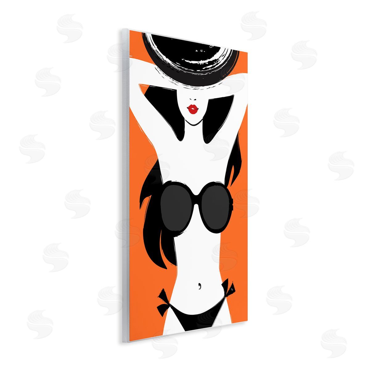 Summer Vibes Girl Wood Plaque Wall Art, Home Decor by Martina Pavlova