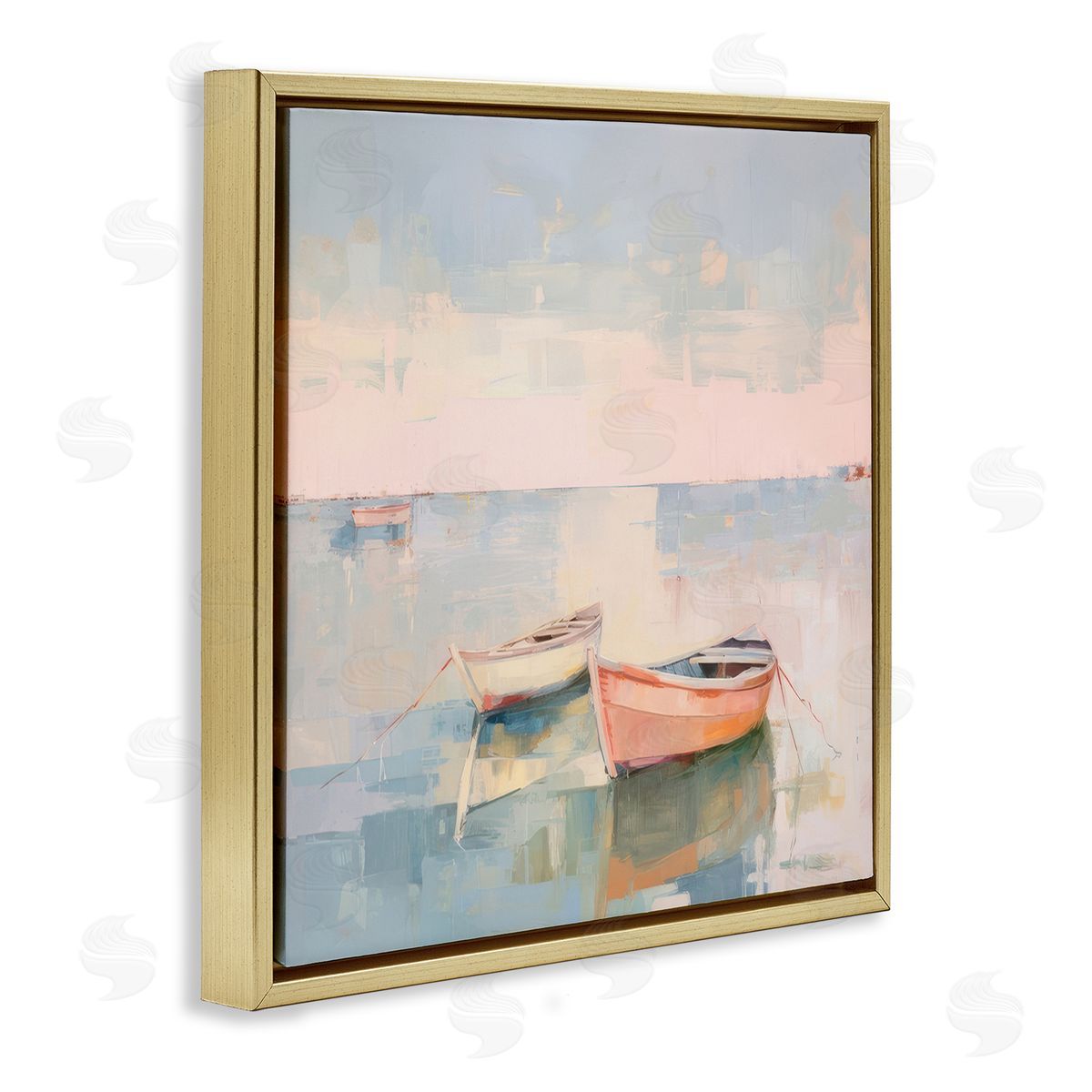 Irena Orlov Coastal Breeze Sailing Gold Floating Frame Canvas Wall Art Print