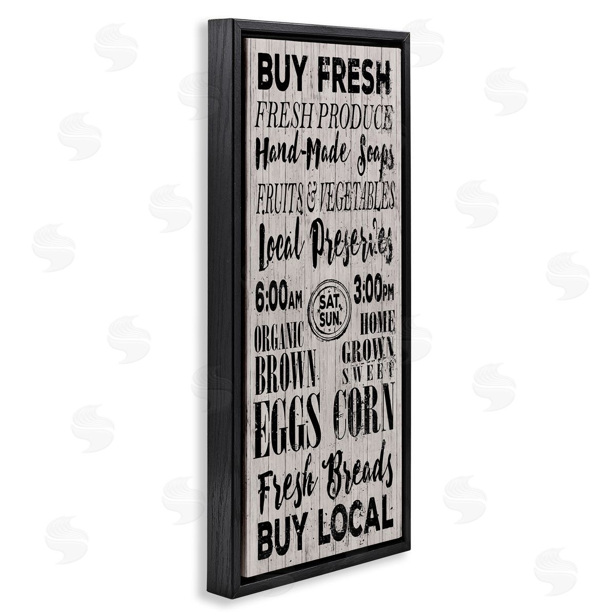Buy Farm Fresh Black Floating Frame Canvas Wall Art, Home Decor by Elizabeth Medley